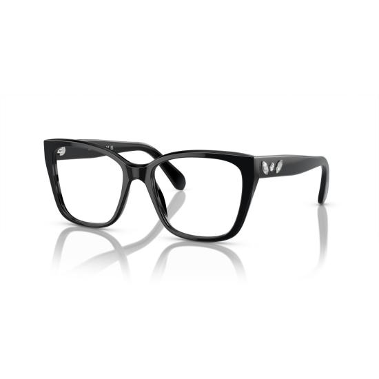 26SS 스와로브스키 안경 0Sk2008 크리스털 장식이 있는 오버사이즈 사각 프레임 안경 - SWAROVSKI