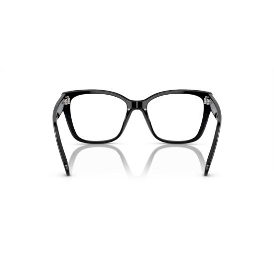 26SS 스와로브스키 안경 0Sk2008 크리스털 장식이 있는 오버사이즈 사각 프레임 안경 - SWAROVSKI