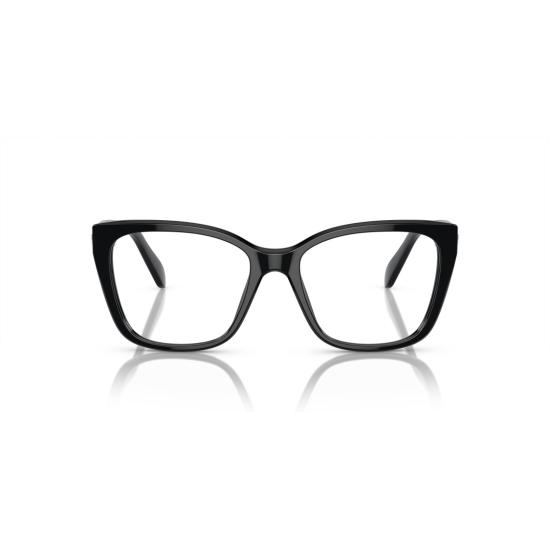 26SS 스와로브스키 안경 0Sk2008 크리스털 장식이 있는 오버사이즈 사각 프레임 안경