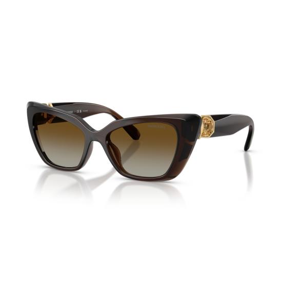 26SS 스와로브스키 선글라스 0Sk6047 골드톤 장식이 돋보이는 볼드한 캣아이 - SWAROVSKI