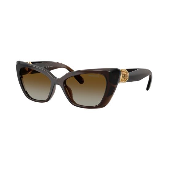 26SS 스와로브스키 선글라스 0Sk6047 골드톤 장식이 돋보이는 볼드한 캣아이 - SWAROVSKI