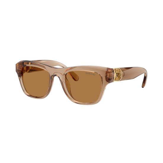 26SS 스와로브스키 선글라스 0Sk6056u 반투명 브라운 스퀘어  (골드톤 액센트 포함) - SWAROVSKI