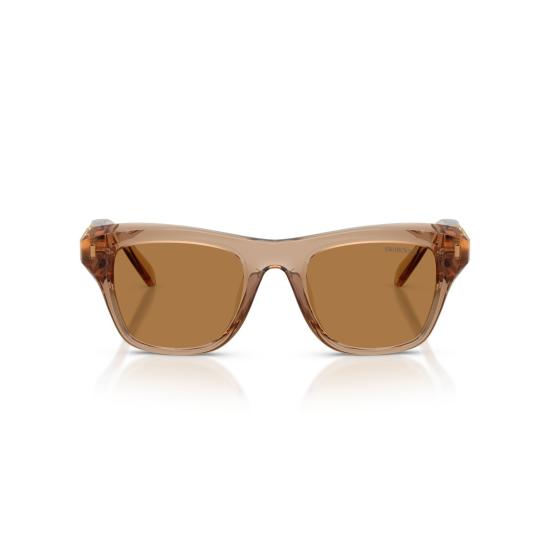 26SS 스와로브스키 선글라스 0Sk6056u 반투명 브라운 스퀘어  (골드톤 액센트 포함) - SWAROVSKI