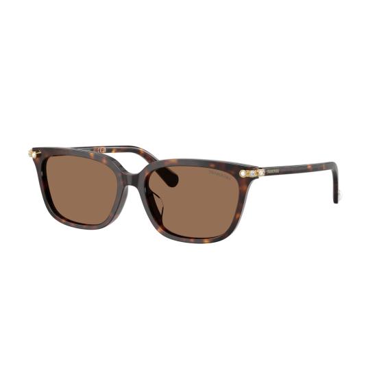 26SS 스와로브스키 선글라스 0Sk6064d 직사각형 호피무늬  (골드 포인트) - SWAROVSKI