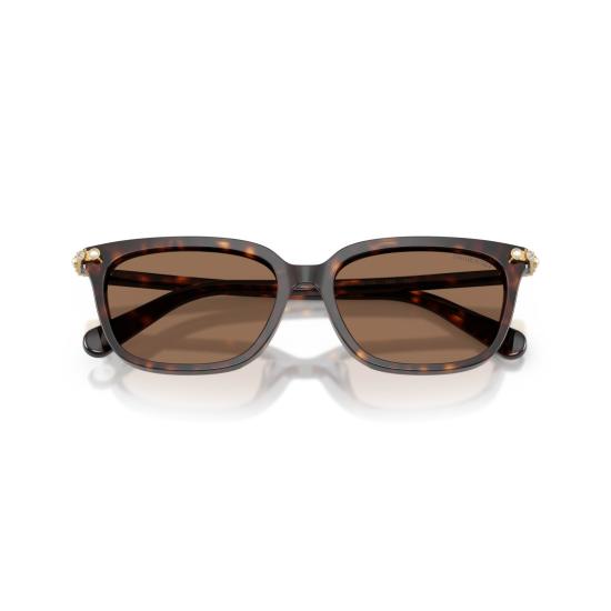 26SS 스와로브스키 선글라스 0Sk6064d 직사각형 호피무늬  (골드 포인트) - SWAROVSKI