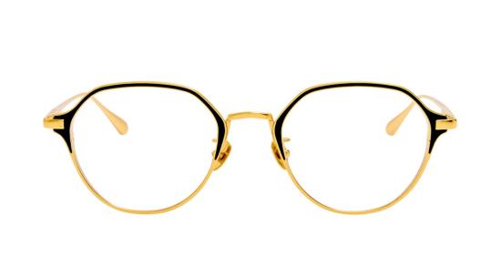  린다페로우 안경 Lfl 기하학적 티타늄  (광택 골드 마감)