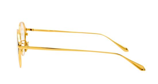  린다페로우 안경 Lfl 기하학적 티타늄  (광택 골드 마감) - LINDA FARROW