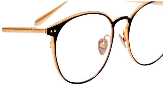  린다페로우 안경 Lfl 얇은 금속 프레임 원형 - LINDA FARROW