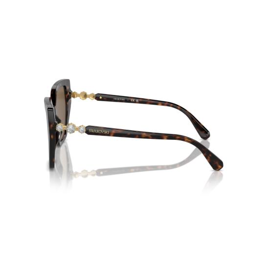 26SS 스와로브스키 선글라스 0Sk6016 오버사이즈 캣아이  (호피 무늬 아세테이트 소재) - SWAROVSKI