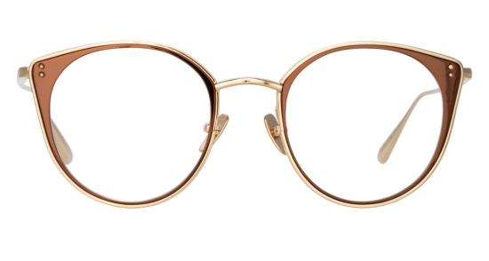  린다페로우 안경 Lfl 둥근 티타늄 안경테 (캣아이 디자인)