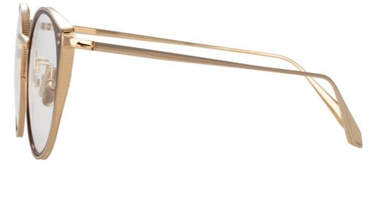  린다페로우 안경 Lfl 둥근 티타늄 안경테 (캣아이 디자인) - LINDA FARROW