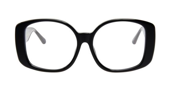  린다페로우 안경 Lfl 볼드 오버사이즈 스퀘어 프레임 안경 (골드 엠블럼 포함)