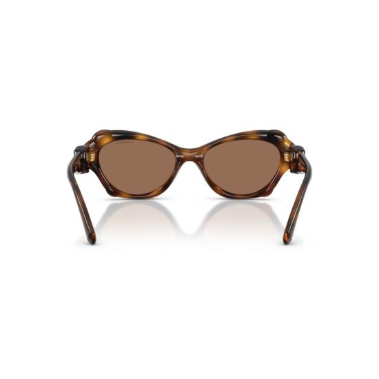26SS 스와로브스키 선글라스 0Sk6050 호피무늬 캣아이  (골드 엠블럼 포함) - SWAROVSKI
