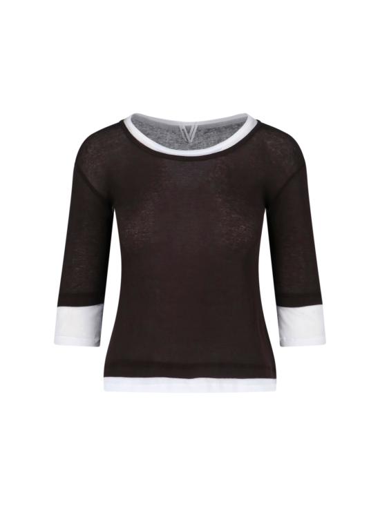 26SS 기마구아스 긴팔 티셔츠 GEMMA TOP BROWN WHITE BROWNWHITE DOM
