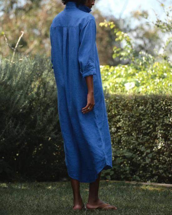  프랭크 앤 에일린 롱 원피스 프랭크 & 아일린 로리 맥시 셔츠드레스 카보 블루 - FRANK & EILEEN