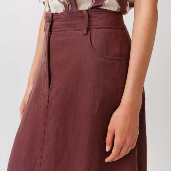  디에가 롱 스커트 자코모  플럼 - DIEGA