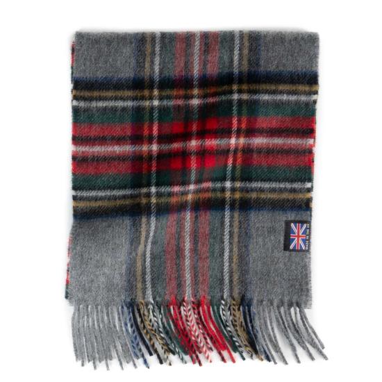  프린스 오브 스코츠 머플러/스카프 메리노 램스울 타탄 스카프 그레이 스튜어트 - PRINCE OF SCOTS