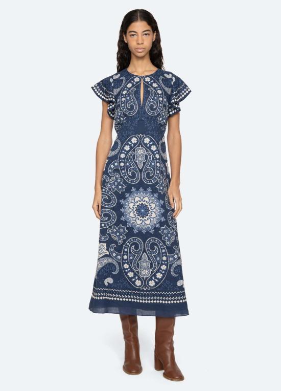  씨뉴욕 롱 원피스 Sea Ny Emelina 드레스 네이비