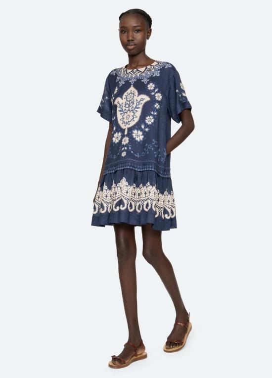  씨뉴욕 숏 원피스 Sea Ny Emelina S/S 드레스 네이비