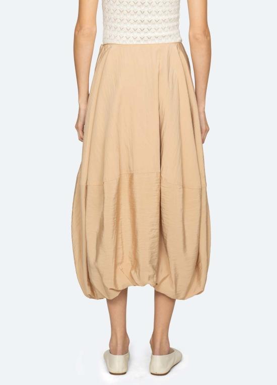  씨뉴욕 롱 스커트 씨 니 리세트 스커트 카키 - SEA NY