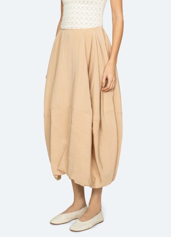  씨뉴욕 롱 스커트 씨 니 리세트 스커트 카키 - SEA NY