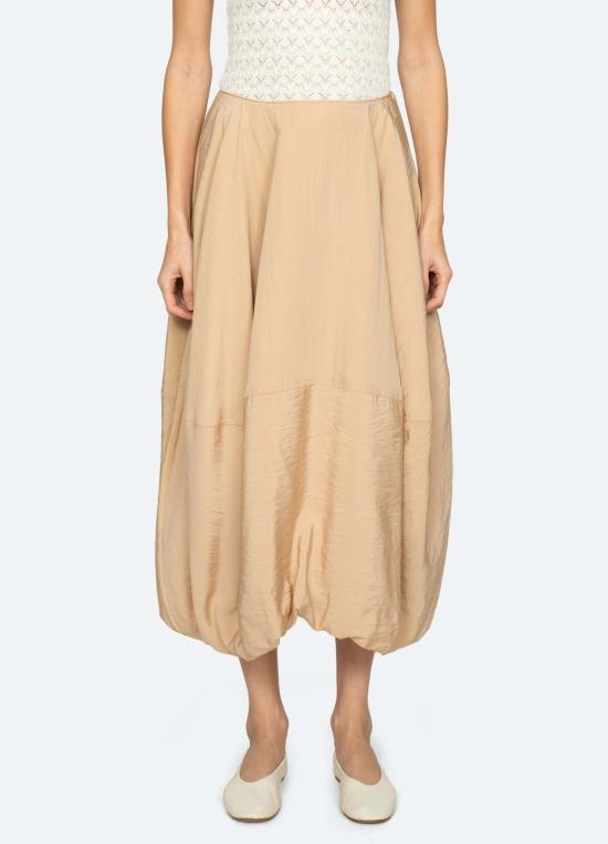  씨뉴욕 롱 스커트 씨 니 리세트 스커트 카키