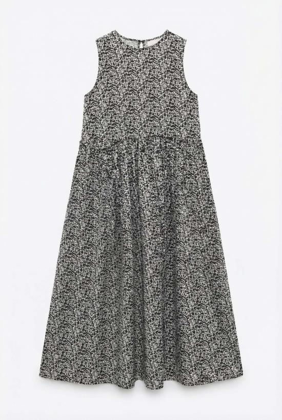  아푼토비 숏 원피스 A Punto B 마이크로 플로럴 블랙 드레스