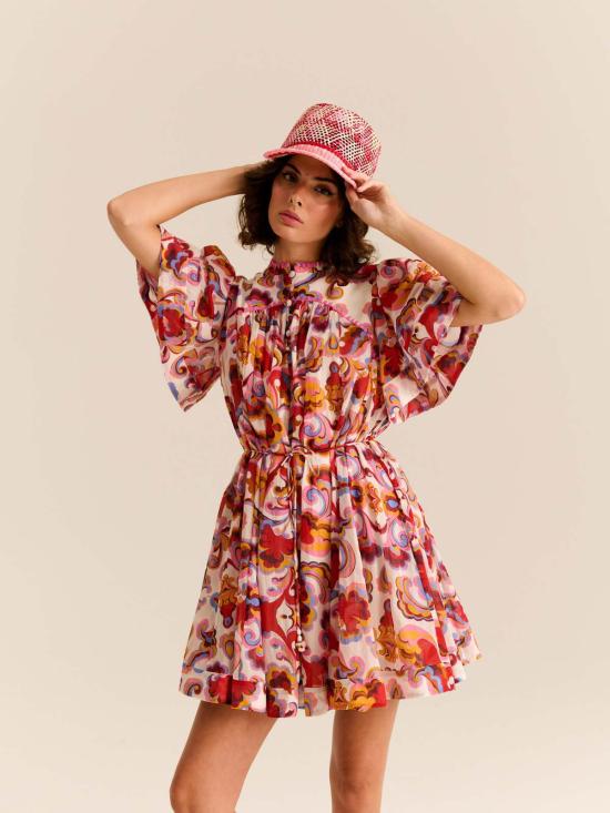  캐롤리나 케이 숏 원피스 캐롤리나 K 케리 드레스 페이즐리 플로럴