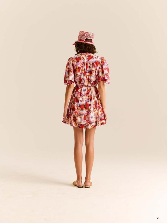  캐롤리나 케이 숏 원피스 캐롤리나 K 케리 드레스 페이즐리 플로럴 - CAROLINA K