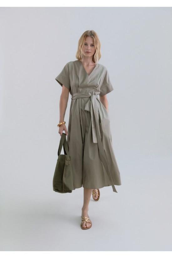  필로소피아 롱 원피스 프소피아 드레스 카키