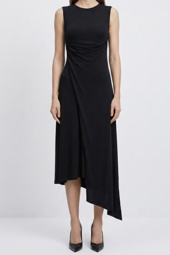 26SS 아미 저지 맥시 라발리에르 드레스 FDR657JE0223 001 NOIR