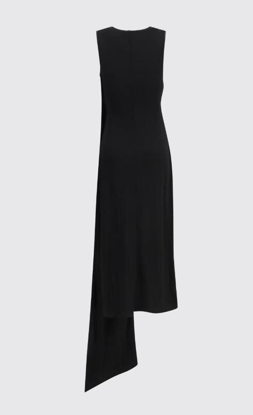 26SS 아미 저지 맥시 라발리에르 드레스 FDR657JE0223 001 NOIR - AMI