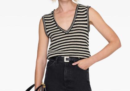 26SS 애니빙 후드 티셔츠 A0911919 MTL81 WHITE BLACK - ANINE BING