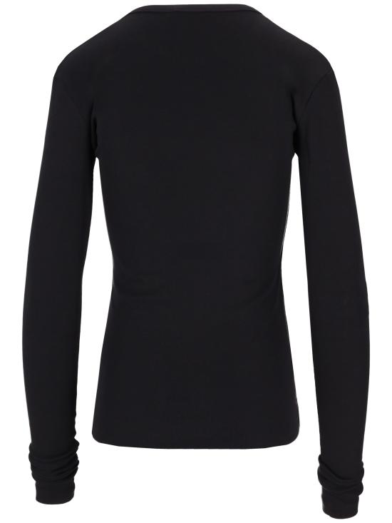  앤 드뮐미스터 긴팔 티셔츠 B0011488FA045 099 BLACK - ANN DEMEULEMEESTER