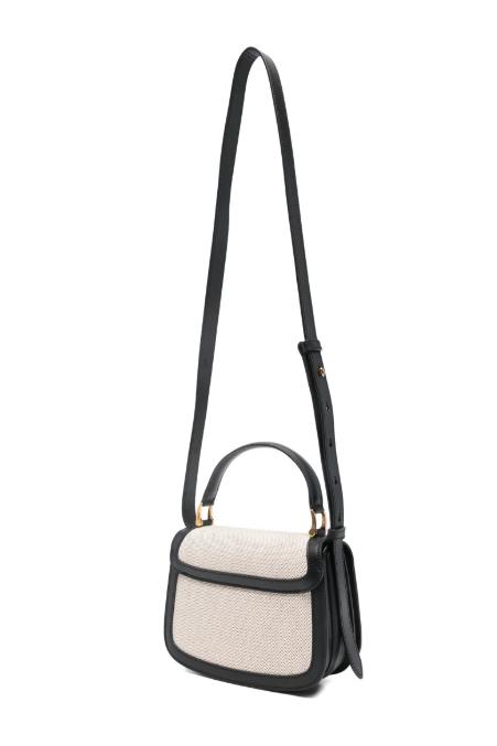 26SS 아미 탑 핸들 디테일 토트백 ULL718AW0002 1360 BLANCCREME NOIR - AMI