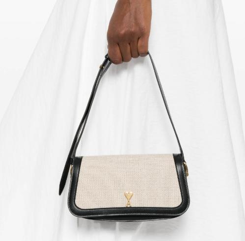 26SS 아미 파리 아미 드 쾨흐 숄더 백 ULL719AW0002 1360 BLANCCREME NOIR - AMI