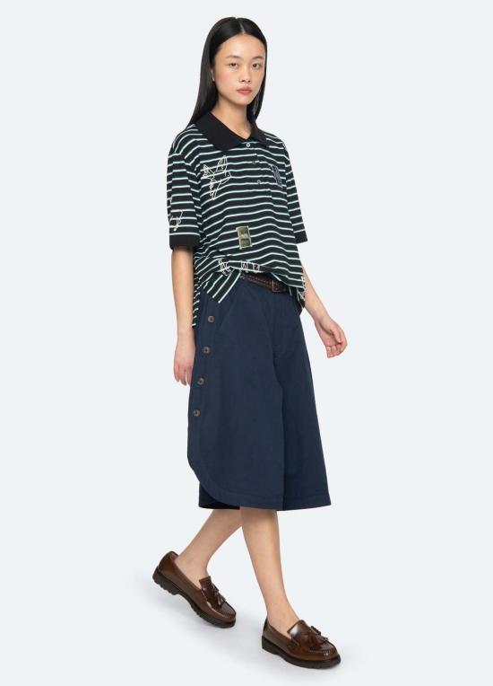  씨뉴욕 크롭 팬츠 Sea Ny Odessa Culottes Navy - SEA NY