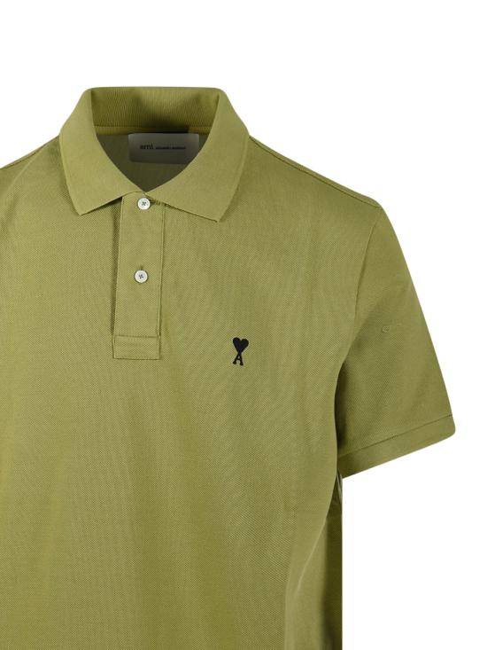 26SS 아미 스몰 하트 로고 폴로 티셔츠 HPL411 760 A035 MATCHA DOM - AMI