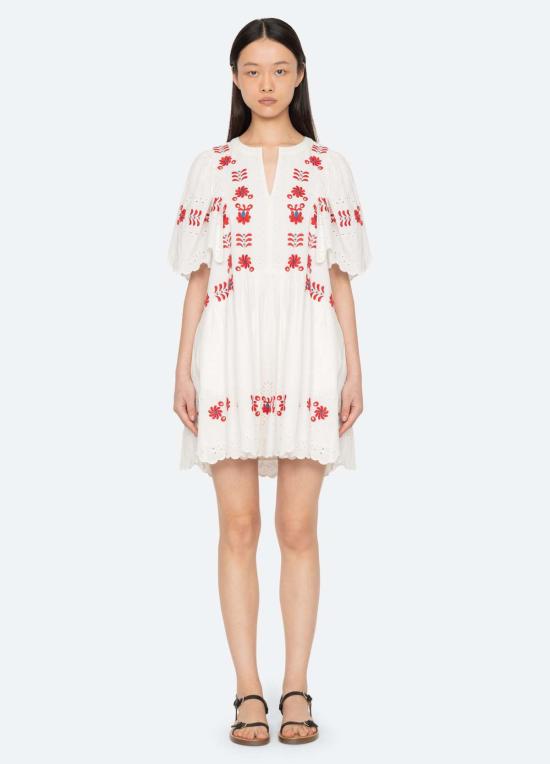  씨뉴욕 숏 원피스 씨뉴 카타리나 미니 드레스 크림 - SEA NY