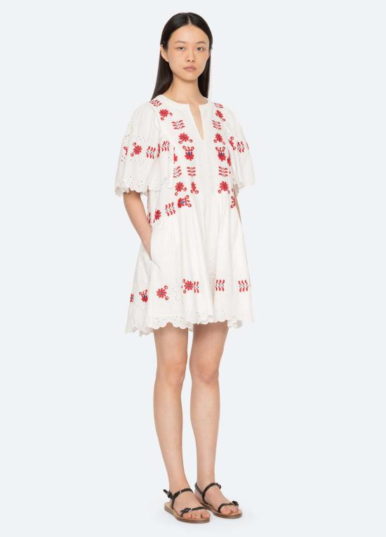  씨뉴욕 숏 원피스 씨뉴 카타리나 미니 드레스 크림 - SEA NY