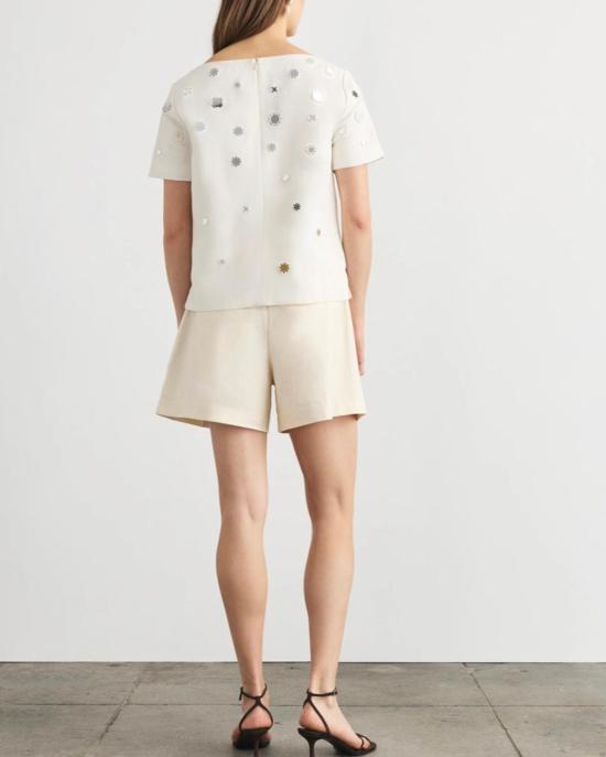  타냐 테일러 블라우스 에덴 탑 크림 - TANYA TAYLOR