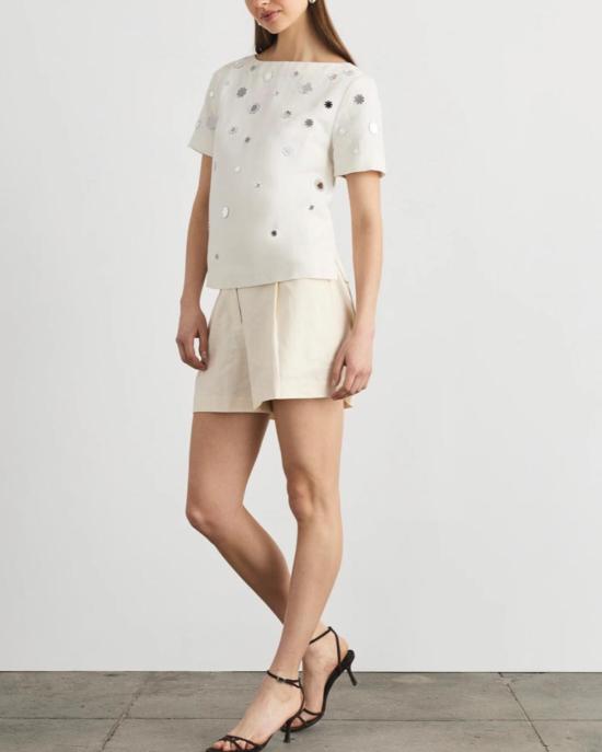  타냐 테일러 블라우스 에덴 탑 크림 - TANYA TAYLOR