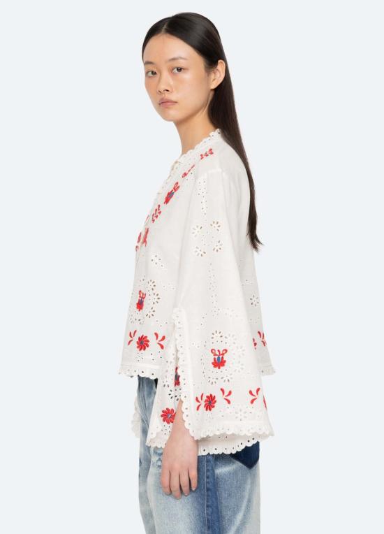  씨뉴욕 블라우스 씨뉴카타리나 L/S 탑크림 - SEA NY