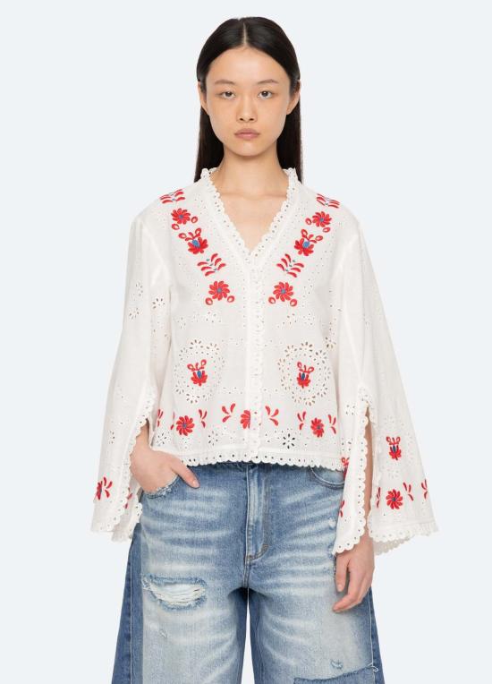  씨뉴욕 블라우스 씨뉴카타리나 L/S 탑크림