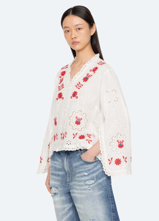  씨뉴욕 블라우스 씨뉴카타리나 L/S 탑크림 - SEA NY