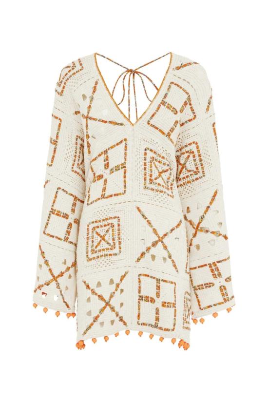  알레메 숏 원피스 Alémais Marva 크로셰 미니 드레스 내추럴