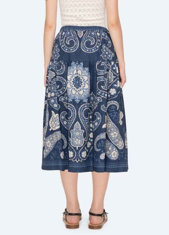  씨뉴욕 롱 스커트 Sea Ny Emelina 스커트 네이비 - SEA NY