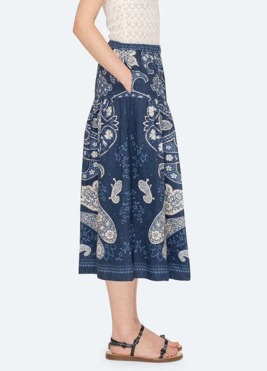  씨뉴욕 롱 스커트 Sea Ny Emelina 스커트 네이비 - SEA NY