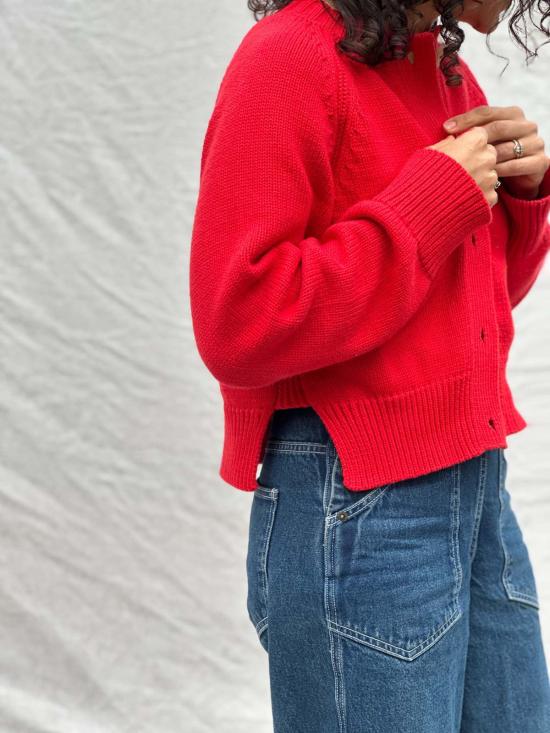  DAĒZA 가디건 다에자 코튼 알파카 래글런 - OTHER BRANDS