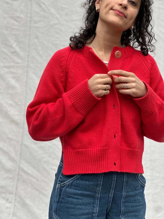  DAĒZA 가디건 다에자 코튼 알파카 래글런 - OTHER BRANDS